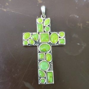 MODES Sterling Silver & Green Turquoise Pendant